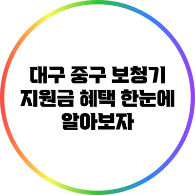대구 중구 보청기 지원금 혜택 한눈에 알아보자