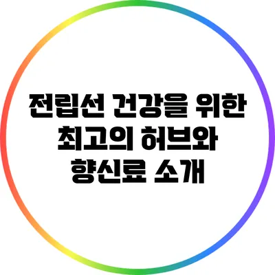 전립선 건강을 위한 최고의 허브와 향신료 소개