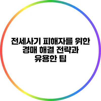 전세사기 피해자를 위한 경매 해결 전략과 유용한 팁
