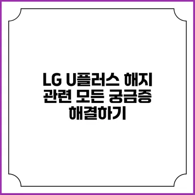 LG U플러스 해지 관련 모든 궁금증 해결하기