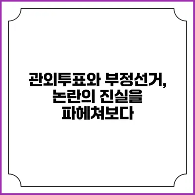 관외투표와 부정선거, 논란의 진실을 파헤쳐보다