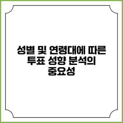 성별 및 연령대에 따른 투표 성향 분석의 중요성