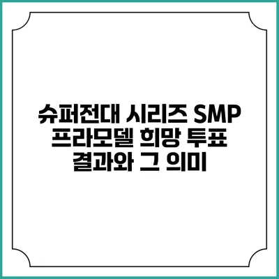 슈퍼전대 시리즈 SMP 프라모델: 희망 투표 결과와 그 의미
