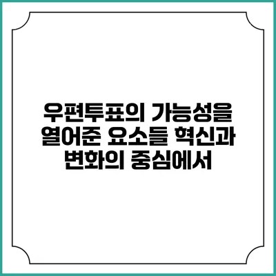 우편투표의 가능성을 열어준 요소들: 혁신과 변화의 중심에서