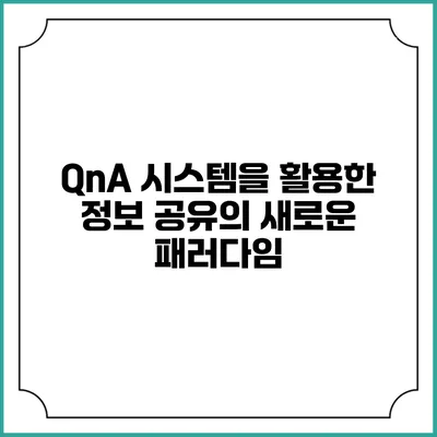 QnA 시스템을 활용한 정보 공유의 새로운 패러다임