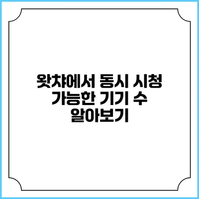 왓챠에서 동시 시청 가능한 기기 수 알아보기