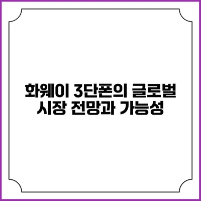 화웨이 3단폰의 글로벌 시장 전망과 가능성